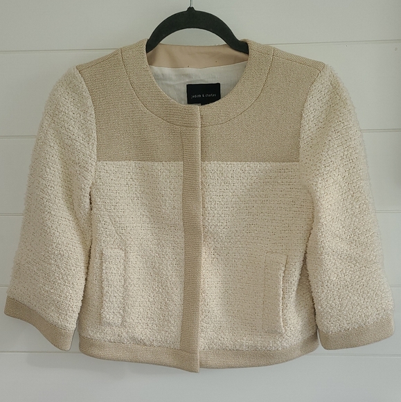 Judith & Charles Ivory Tweed Jacket 2 - Picture 2 of 5